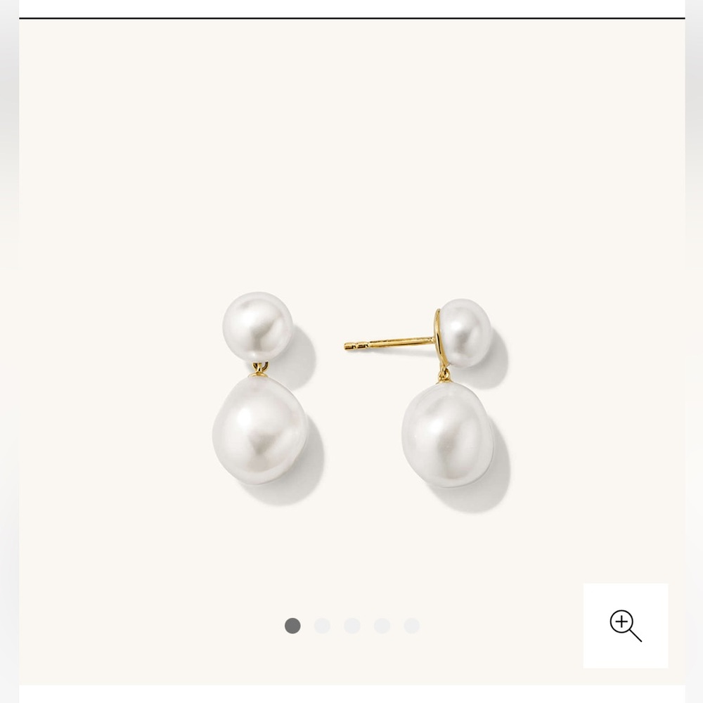 NWT Mejuri Pearl Drop Earrings